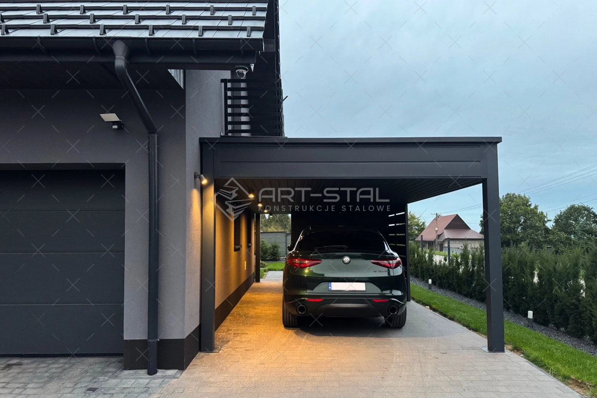 CARPORT z pomieszczeniem gospodarczym